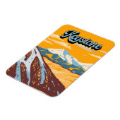 キーストーンコロラドウィンタースキーエリアヴィンテージ マグネット (左側)