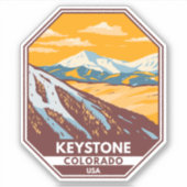 キーストーンコロラドウィンタースキーエリア シール (正面)