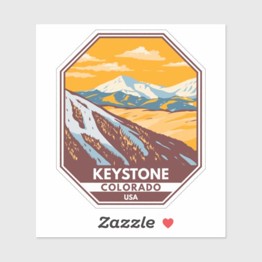 キーストーンコロラドウィンタースキーエリア シール (シート)