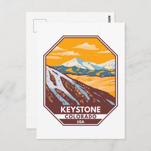キーストーンコロラドウィンタースキーエリア ポストカード (正面/裏面)