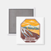 キーストーンコロラドウィンタースキーエリア マグネット (正面/裏面)