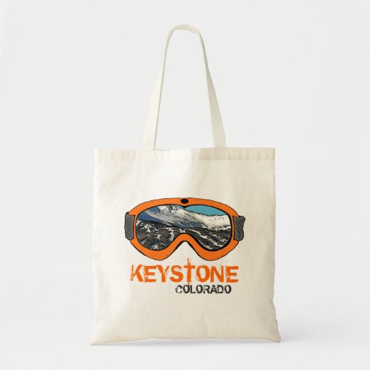 キーストーンコロラドオレンジスノーゴーグルエコバッグ トートバッグ (正面)