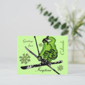 キーストーンコロラドグリーンテーマスキー葉書 ポストカード (スタンド正面)