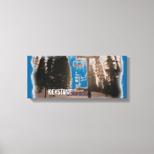 キーストーンコロラドスキーリフトキャンバス キャンバスプリント (正面)