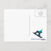 キーストーンコロラドティール（緑がかった色）スノーボーダー葉書 ポストカード (裏面)