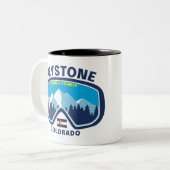 キーストーンコロラドマウンテンスキーゴーグル ツートーンマグカップ (正面左)