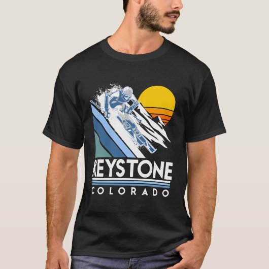 キーストーンコロラドレトロスキー Tシャツ (正面)