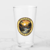 キーストーン州パークペンシルバニア旅行アートバッジ タンブラーグラス (正面)