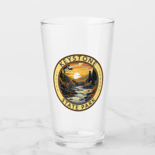 キーストーン州パークペンシルバニア旅行アートバッジ タンブラーグラス