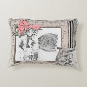 キースホンドクリスマスウィンター絵画ウインドウズドッグアート アクセントクッション (裏面)