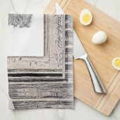 キースホンドクリスマスウィンター絵画ウインドウズドッグアート キッチンタオル (四つ折り)