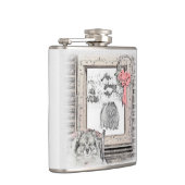 キースホンドクリスマスウィンター絵画ウインドウズドッグアート フラスク (右)