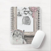キースホンドクリスマスウィンター絵画ウインドウズドッグアート マウスパッド (マウス)