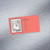 キースホンドクリスマスウィンター絵画ウインドウズドッグアート マグネット名刺 (インサイチュ)