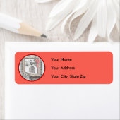 キースホンドクリスマスウィンター絵画ウインドウズドッグアート ラベル (インサイチュ)