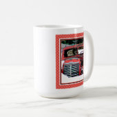 キースホンドクリスマス古絵画いトラックのドッグアート コーヒーマグカップ (正面右)