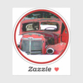 キースホンドクリスマス古絵画いトラックのドッグアート シール (シート)