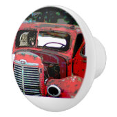 キースホンドクリスマス古絵画いトラックのドッグアート セラミックノブ (右)