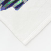 キースホンドクリスマス古絵画いトラックのドッグアート フリースブランケット (角)