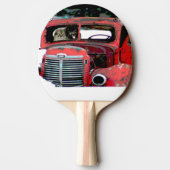 キースホンドクリスマス古絵画いトラックのドッグアート 卓球ラケット (裏面)