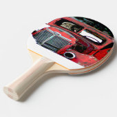 キースホンドクリスマス古絵画いトラックのドッグアート 卓球ラケット (正面アングル)