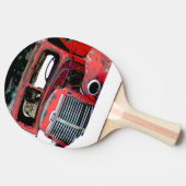 キースホンドクリスマス古絵画いトラックのドッグアート 卓球ラケット (横)