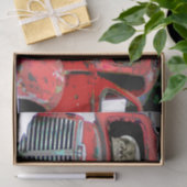 キースホンドクリスマス古絵画いトラックのドッグアート 薄葉紙 (ギフト)