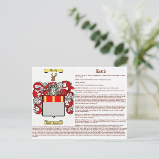 キース（意味） ポストカード (スタンド正面)