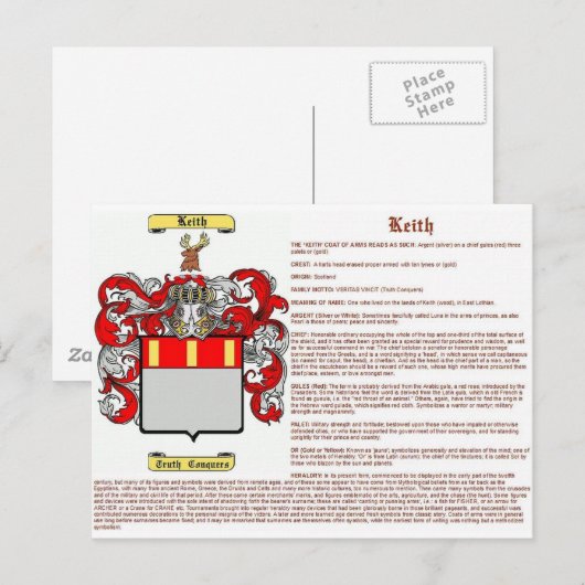 キース（意味） ポストカード (正面/裏面)