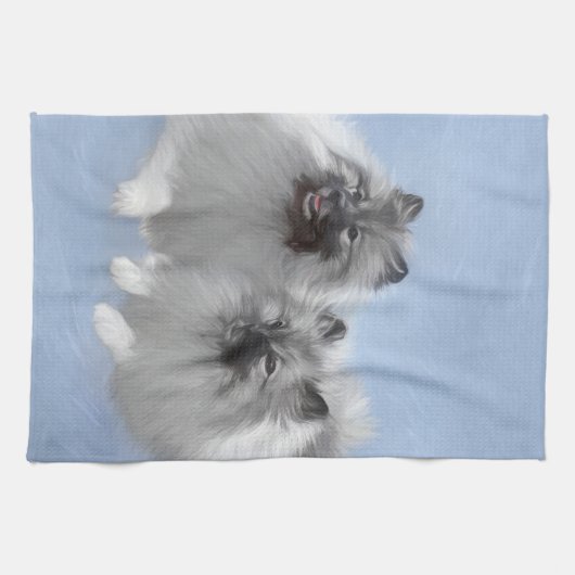 キーズのオリジナル絵を描アニマルアート キッチンタオル (横)