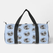 キーズのオリジナル絵を描アニマルアート ダッフルバッグ (正面)