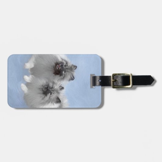 キーズのオリジナル絵を描アニマルアート ラゲッジタグ (正面横)