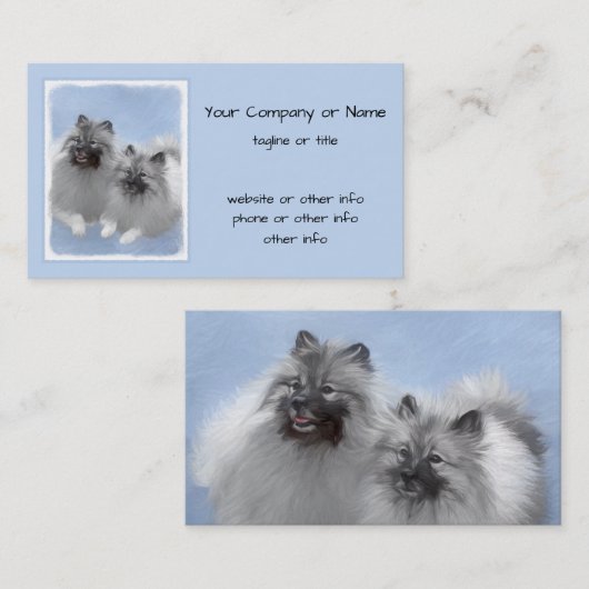 キーズのオリジナル絵を描アニマルアート 名刺 (正面/裏面)