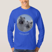 キーズのオリジナル絵を描アニマルアート Tシャツ (正面)