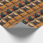 キーソンとハートバラバレンタインデー ラッピングペーパー (角)