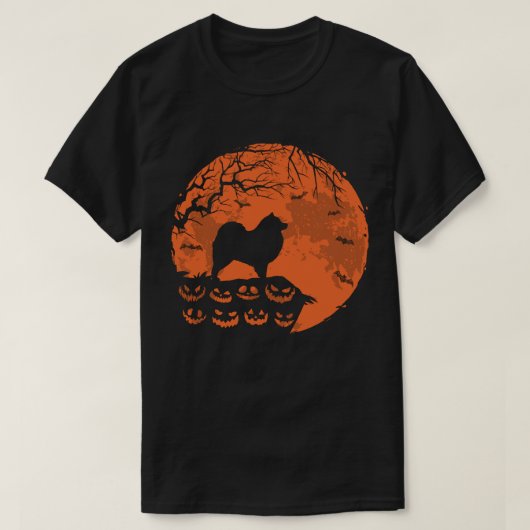 キーソンとムーンハロウィーンの衣装ドッグラバーギフト Tシャツ (デザイン正面)