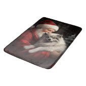 キーソンウィズサンタクロースフェスティバルクリスマス バスマット (アングル)