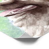 キーソンウォーターカラーポートレート ポスター (角)