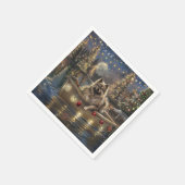 キーソンクリスマスフェスティバル航海 スタンダードカクテルナプキン (角)