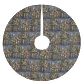 キーソンクリスマスフェスティバル航海 ブラッシュドポリエステルツリースカート (正面)