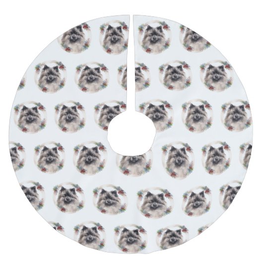 キーソンクリスマスリースフェスティバルカップ ブラッシュドポリエステルツリースカート (正面)