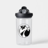 キーソングラフィックス – かわいいオリジナルドッグアート ウォーターボトル (正面)