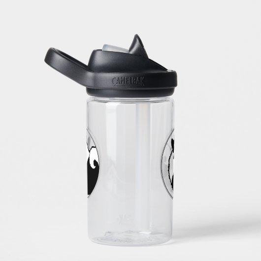 キーソングラフィックス – かわいいオリジナルドッグアート ウォーターボトル (右面)