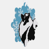 キーソングラフィックス – かわいいオリジナルドッグアート オーナメントカード (右)