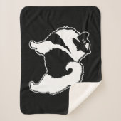 キーソングラフィックス – かわいいオリジナルドッグアート シェルパブランケット (正面)