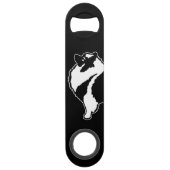 キーソングラフィックス – かわいいオリジナルドッグアート スピード栓抜き (正面)