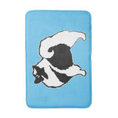 キーソングラフィックス – かわいいオリジナルドッグアート バスマット (正面縦)