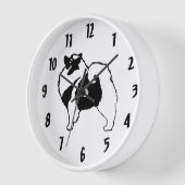 キーソングラフィックス – かわいいオリジナルドッグアート 壁時計 (傾斜)