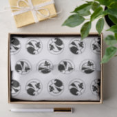 キーソングラフィック概要可愛いオリジナルペットドッグアート 薄葉紙 (ギフト)