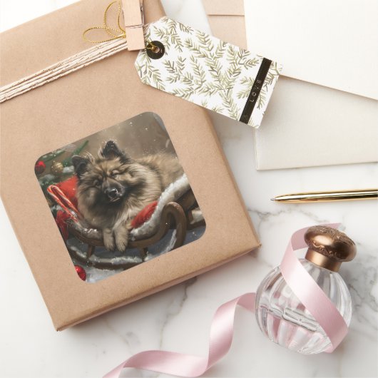 キーソンドッグクリスマスフェスティバル スクエアシール (ギフト)